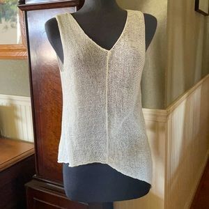 Eileen Fisher crocheted tank style top.
